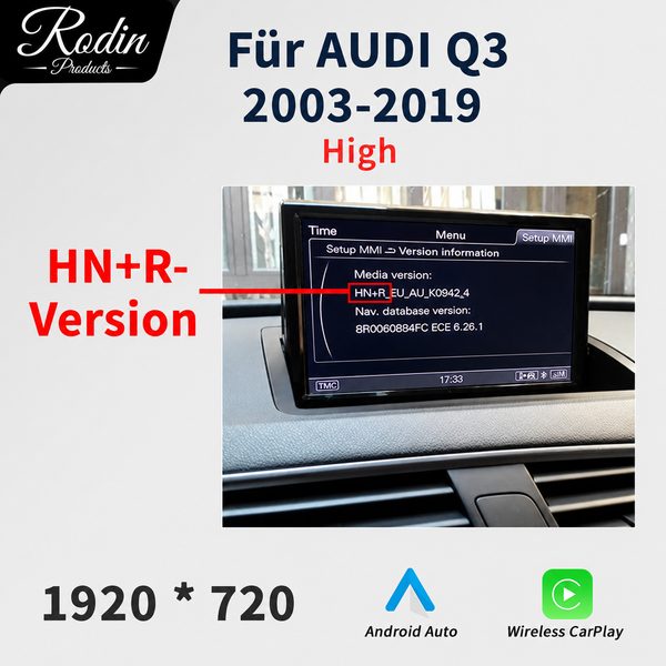 Navigation für Audi Q3 – CarPlay & Android Auto