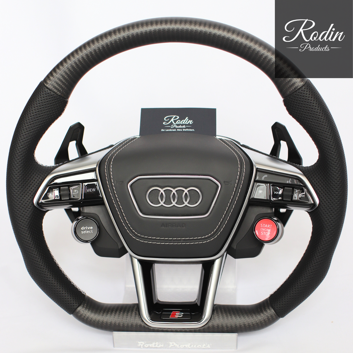 Matt-Carbon Sportlenkrad für Audi