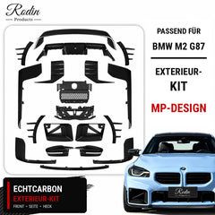 Echtcarbon-Exterieurkit im MP-Design passend für BMW M2 G87 – kompletter Lieferumfang