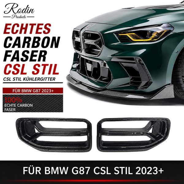 Echtcarbon-CSL-Design-Kühlergrill passend für BMW M2 G87 (ab 2023)