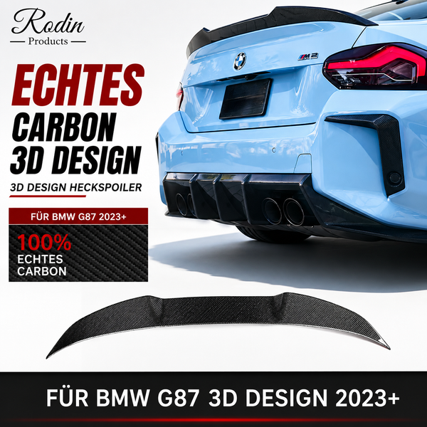 Echtcarbon-Heckspoiler im 3D-Design passend für BMW M2 G87 (ab 2023)