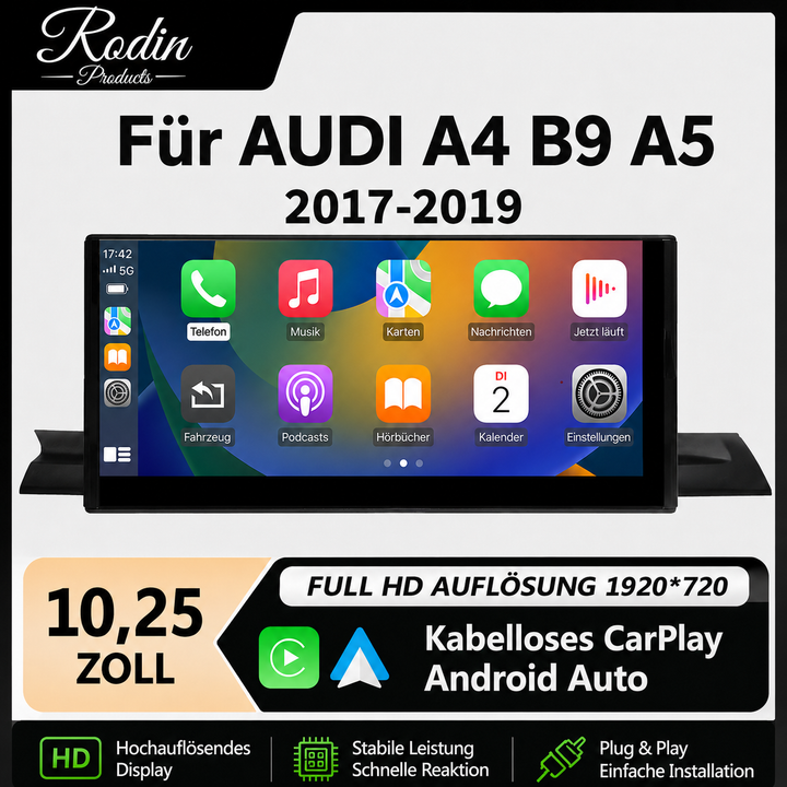 Navigation passend für Audi A4 B9 A5 – CarPlay & Android Auto – Navi/CarPlay Display Ansicht 1