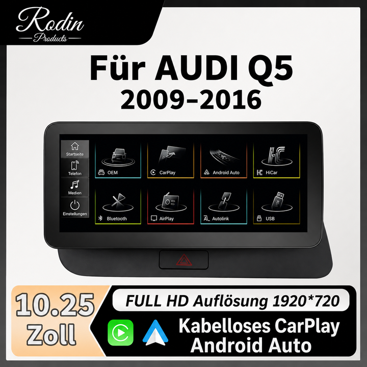 Navigation passend für Audi Q5 – CarPlay & Android Auto – Navi/CarPlay Display Ansicht 1