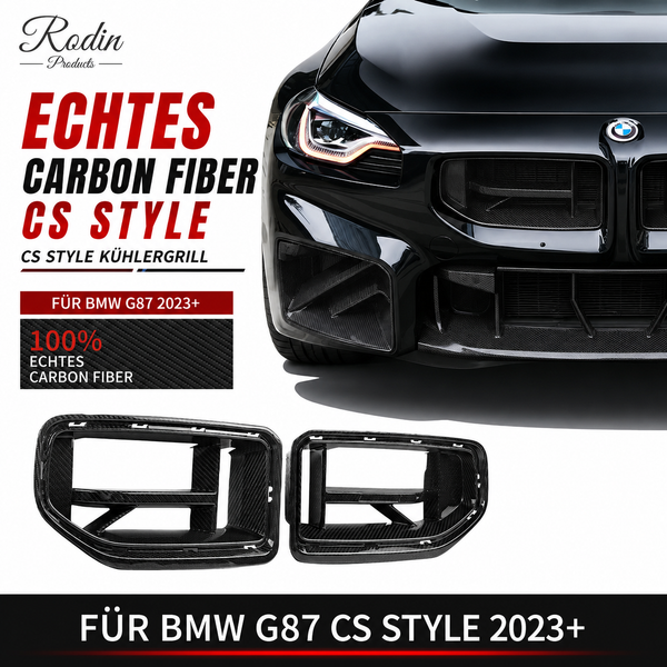 Echtcarbon-CS-Design-Kühlergrill passend für BMW M2 G87 (ab 2023)